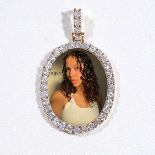 3D Oval Custom Picture Pendant