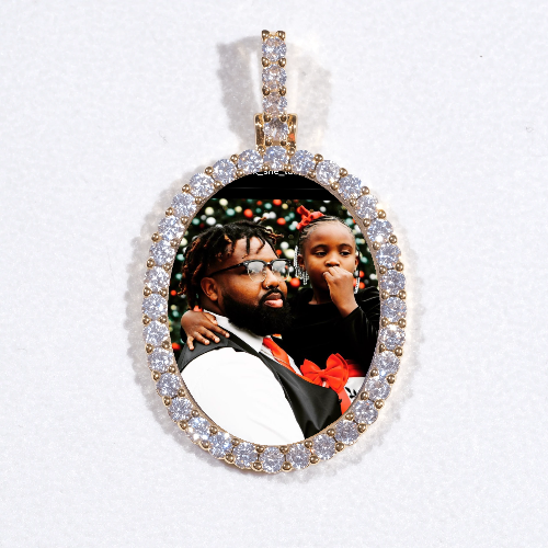 3D Oval Custom Picture Pendant