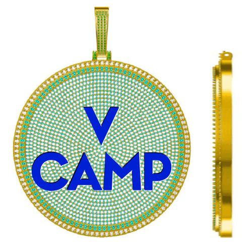 CUSTOM LETTER NECKLACE 3D BIG DISC