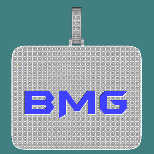 CUSTOM LETTER NECKLACE 3D BIG SQUARE