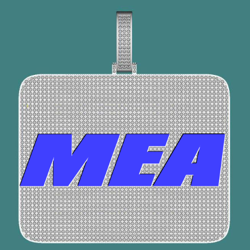CUSTOM LETTER NECKLACE 3D BIG SQUARE