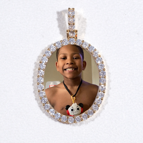 3D Oval Custom Picture Pendant