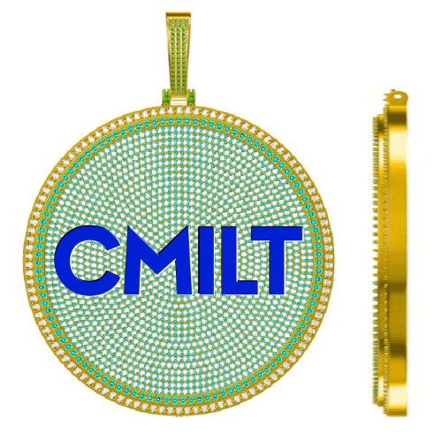 CUSTOM LETTER NECKLACE 3D BIG DISC