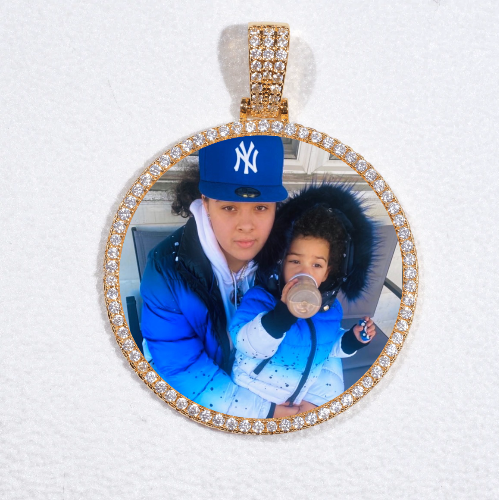 MEDIUM 3D CIRCLE CUSTOM PICTURE PENDANT