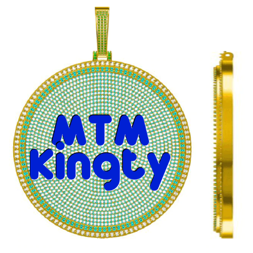 CUSTOM LETTER NECKLACE 3D BIG DISC
