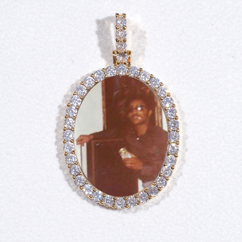 3D Oval Custom Picture Pendant