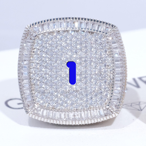 CUSTOM LETTER 3D ICED RING