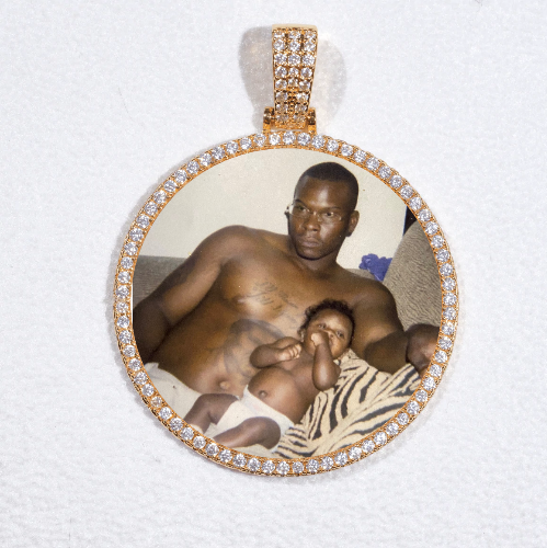 MEDIUM 3D CIRCLE CUSTOM PICTURE PENDANT
