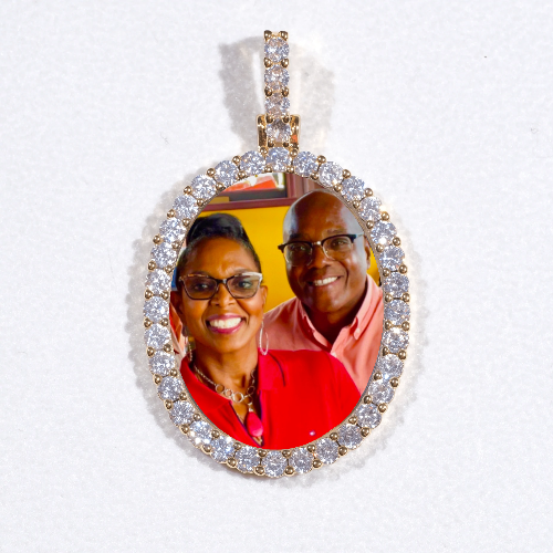 3D Oval Custom Picture Pendant