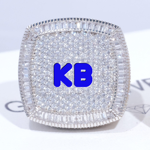CUSTOM LETTER 3D ICED RING