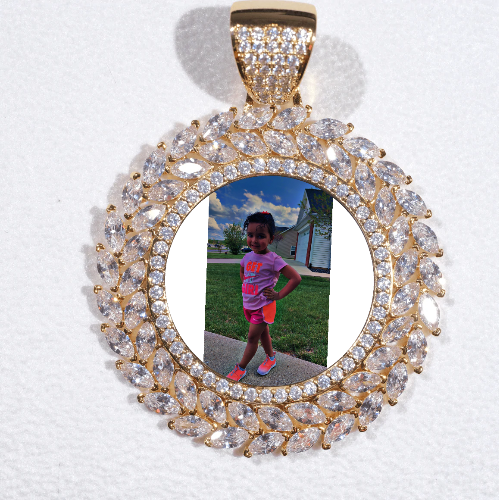 Large 3D Wheat Ear Custom Picture Pendant