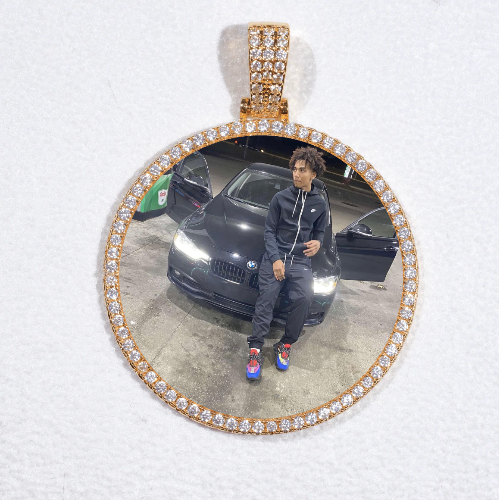 MEDIUM 3D CIRCLE CUSTOM PICTURE PENDANT