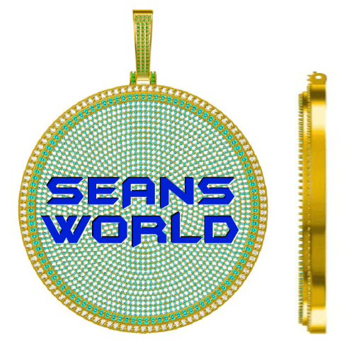 CUSTOM LETTER NECKLACE 3D BIG DISC