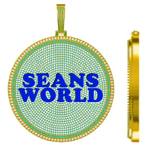 CUSTOM LETTER NECKLACE 3D BIG DISC