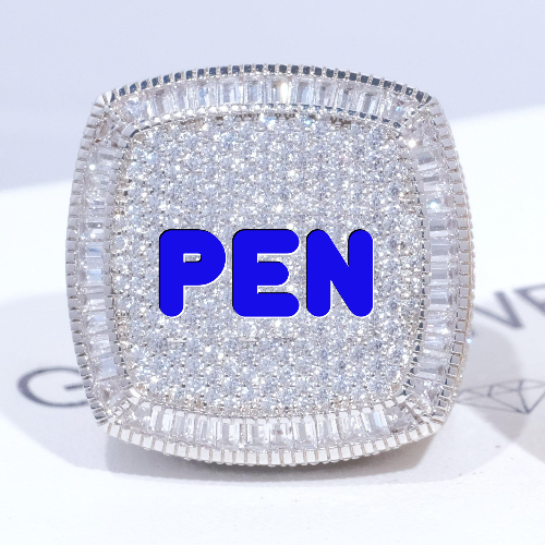 CUSTOM LETTER 3D ICED RING