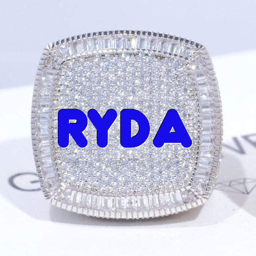 CUSTOM LETTER 3D ICED RING
