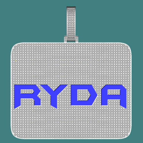 CUSTOM LETTER NECKLACE 3D BIG SQUARE