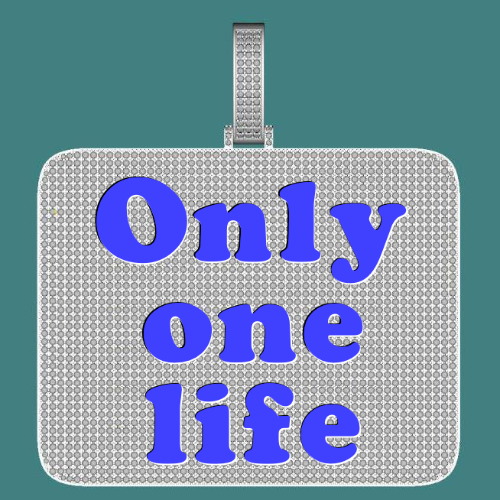 CUSTOM LETTER NECKLACE 3D BIG SQUARE