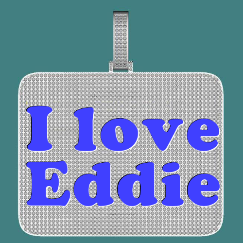 CUSTOM LETTER NECKLACE 3D BIG SQUARE