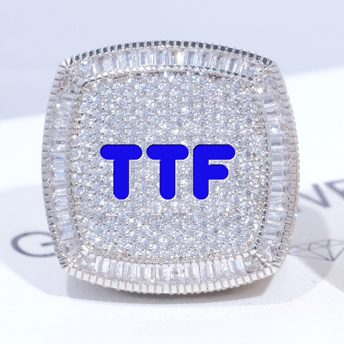 CUSTOM LETTER 3D ICED RING
