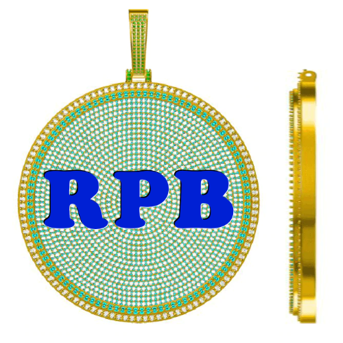 CUSTOM LETTER NECKLACE 3D BIG DISC