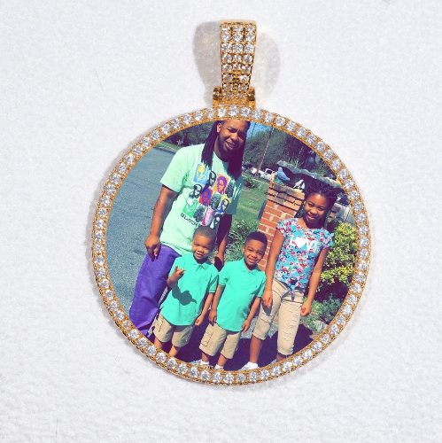 MEDIUM 3D CIRCLE CUSTOM PICTURE PENDANT