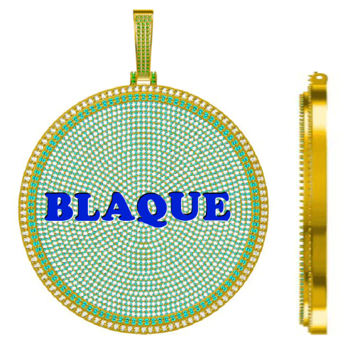 CUSTOM LETTER NECKLACE 3D BIG DISC