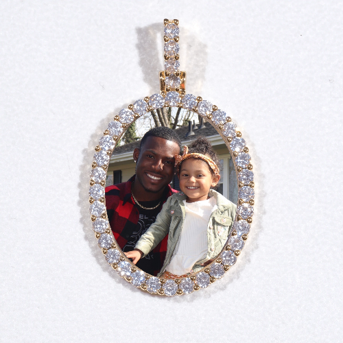 3D Oval Custom Picture Pendant