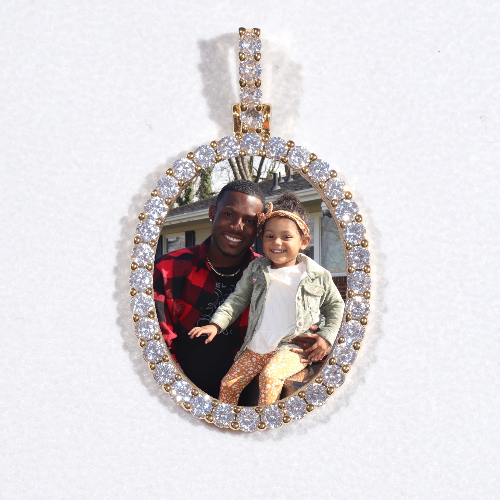 3D Oval Custom Picture Pendant