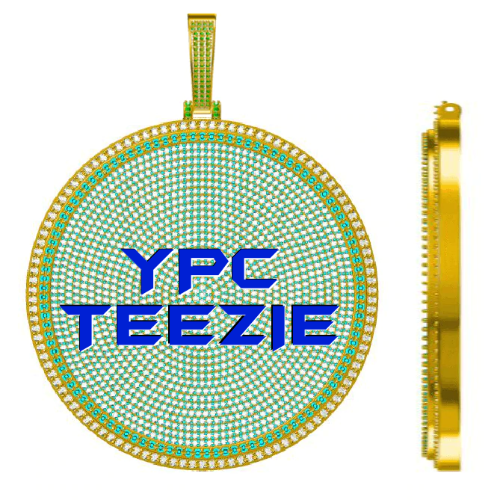 CUSTOM LETTER NECKLACE 3D BIG DISC