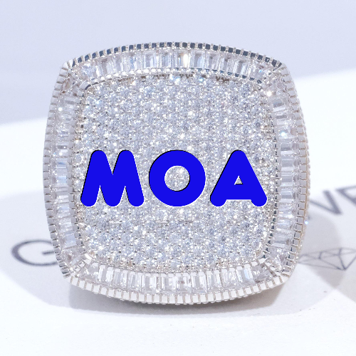 CUSTOM LETTER 3D ICED RING