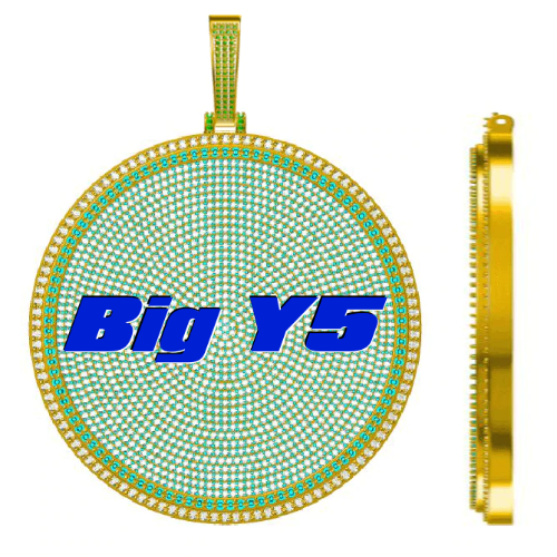 CUSTOM LETTER NECKLACE 3D BIG DISC
