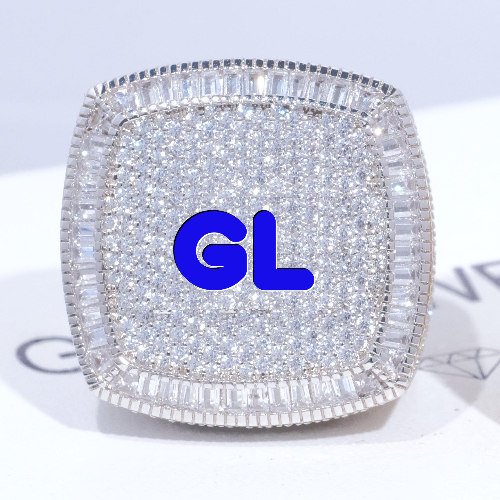 CUSTOM LETTER 3D ICED RING
