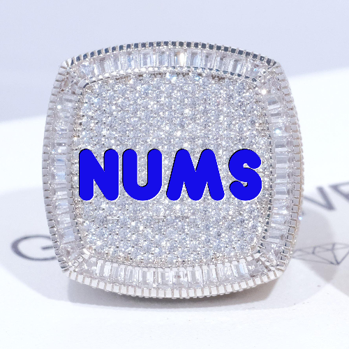 CUSTOM LETTER 3D ICED RING