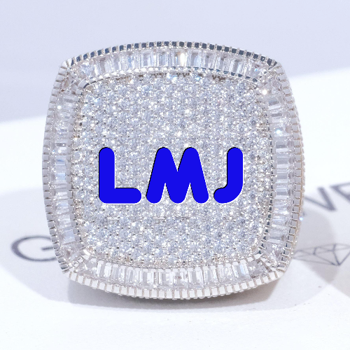 CUSTOM LETTER 3D ICED RING