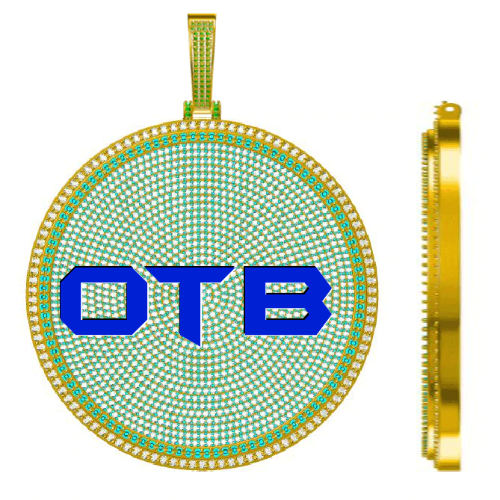 CUSTOM LETTER NECKLACE 3D BIG DISC