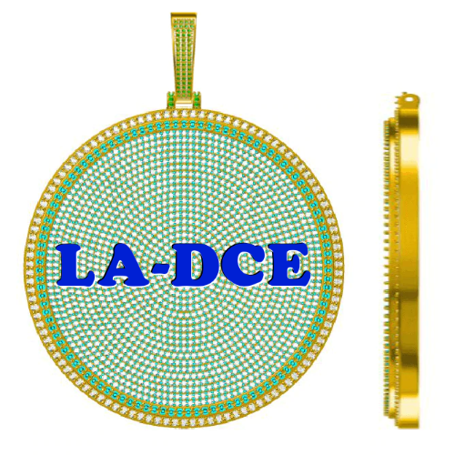 CUSTOM LETTER NECKLACE 3D BIG DISC