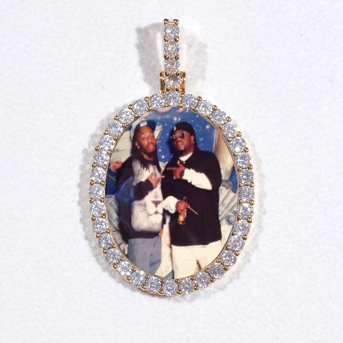 3D Oval Custom Picture Pendant