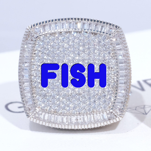 CUSTOM LETTER 3D ICED RING