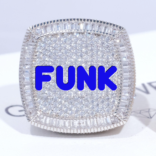 CUSTOM LETTER 3D ICED RING