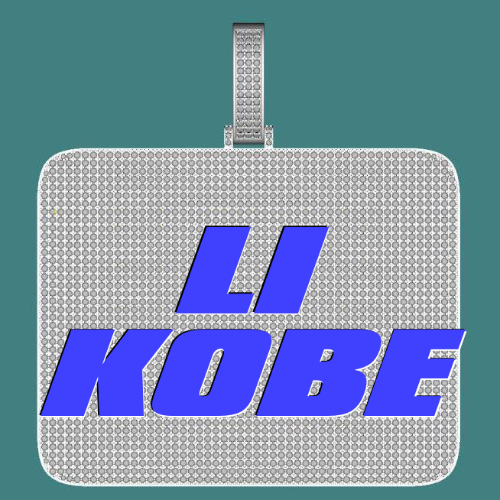 CUSTOM LETTER NECKLACE 3D BIG SQUARE