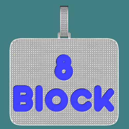 CUSTOM LETTER NECKLACE 3D BIG SQUARE