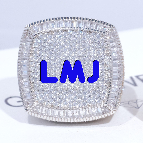 CUSTOM LETTER 3D ICED RING