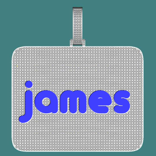 CUSTOM LETTER NECKLACE 3D BIG SQUARE