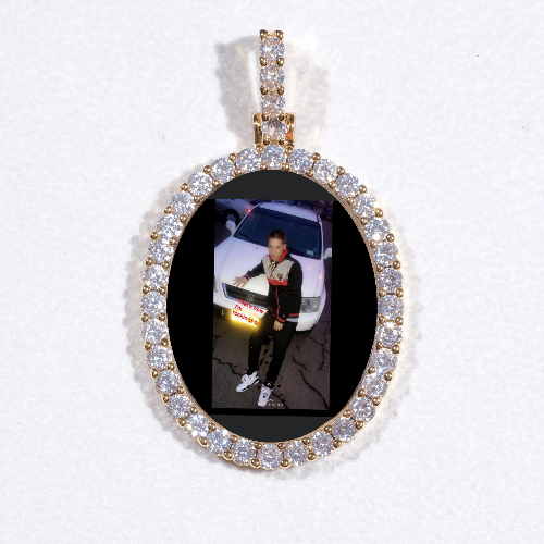 3D Oval Custom Picture Pendant
