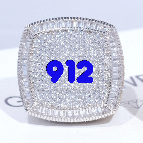 CUSTOM LETTER 3D ICED RING