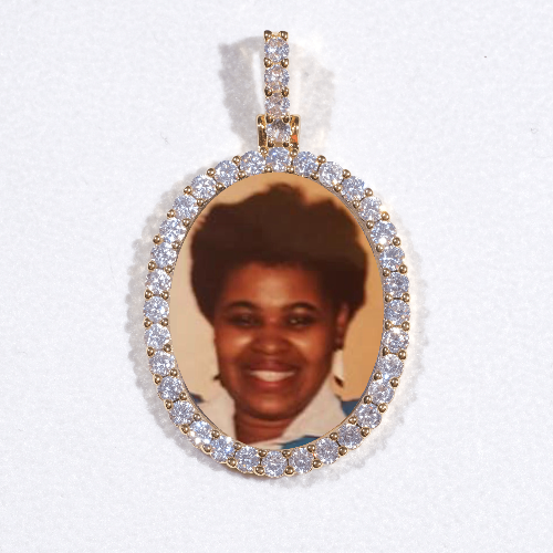 3D Oval Custom Picture Pendant