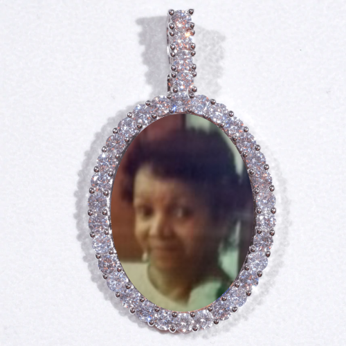 Large 3D Oval Custom Picture Pendant