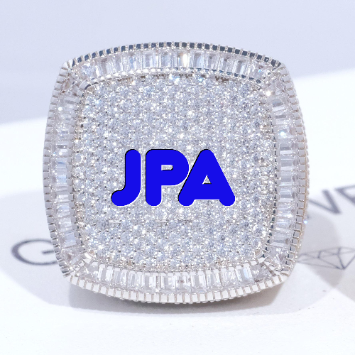 CUSTOM LETTER 3D ICED RING