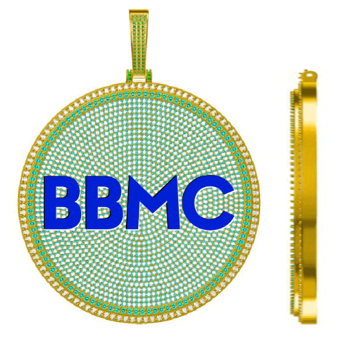 CUSTOM LETTER NECKLACE 3D BIG DISC